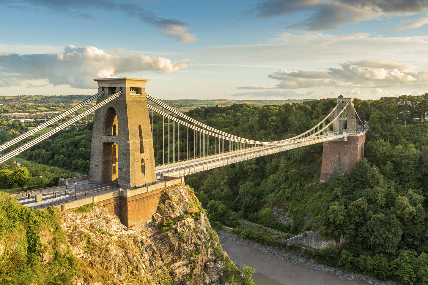 Image of Clifton Bridge in the sunset