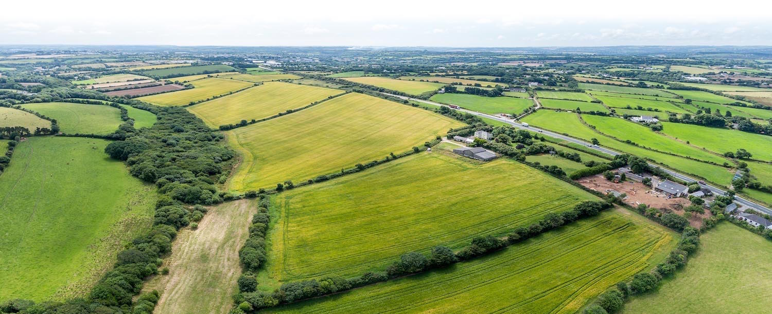 Aerial image of a field